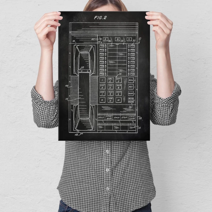 Plakat metalowy Telefon stacjonarny