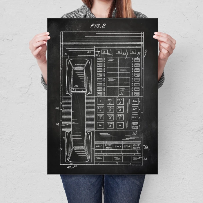 Plakat metalowy Telefon stacjonarny