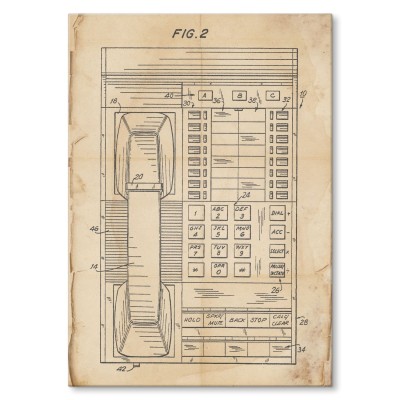 Plakat metalowy Telefon stacjonarny
