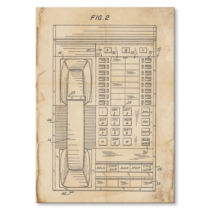 Plakat metalowy Telefon stacjonarny