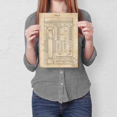 Plakat metalowy Telefon stacjonarny