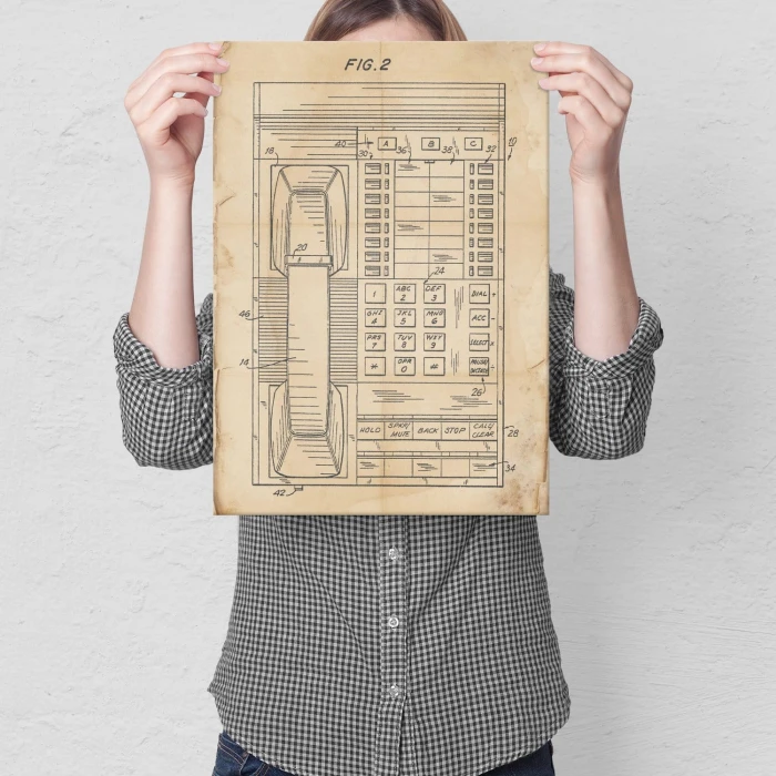 Plakat metalowy Telefon stacjonarny