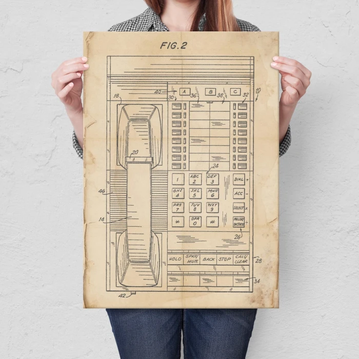 Plakat metalowy Telefon stacjonarny