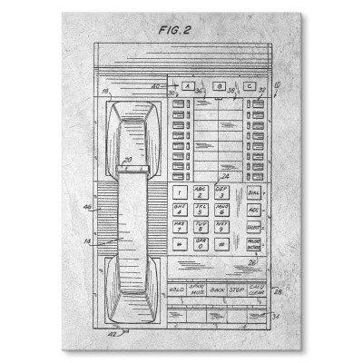 Plakat metalowy Telefon stacjonarny