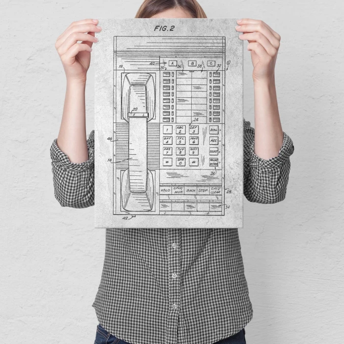 Plakat metalowy Telefon stacjonarny