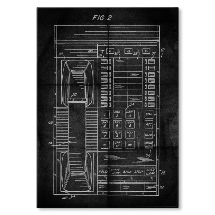 Plakat metalowy Telefon stacjonarny