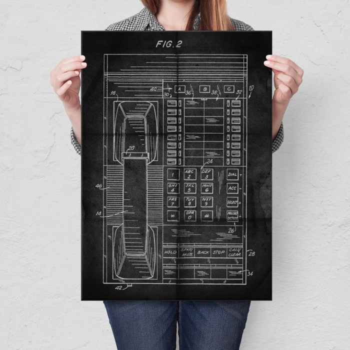Plakat metalowy Telefon stacjonarny