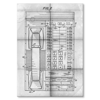 Plakat metalowy Telefon stacjonarny
