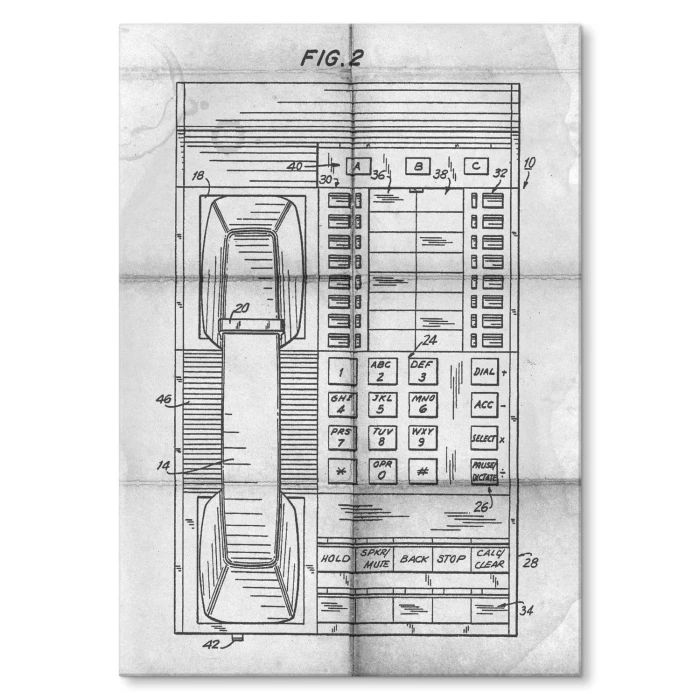 Plakat metalowy Telefon stacjonarny