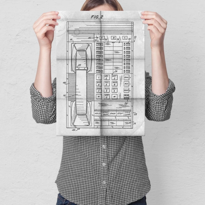 Plakat metalowy Telefon stacjonarny