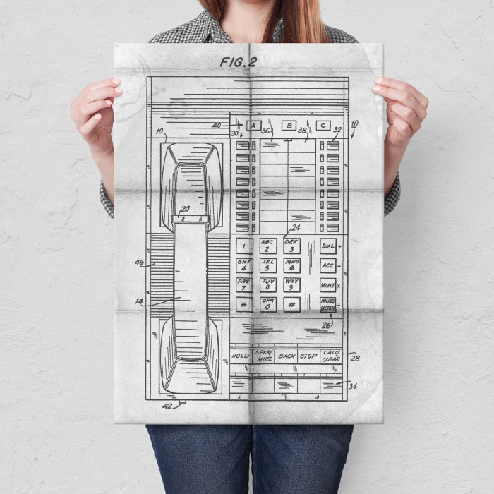 Plakat metalowy Telefon stacjonarny