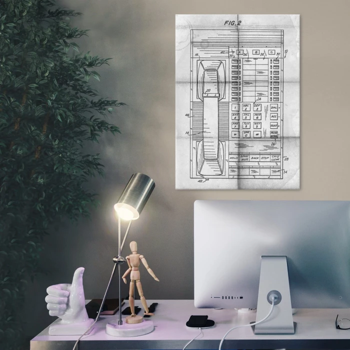 Plakat metalowy Telefon stacjonarny