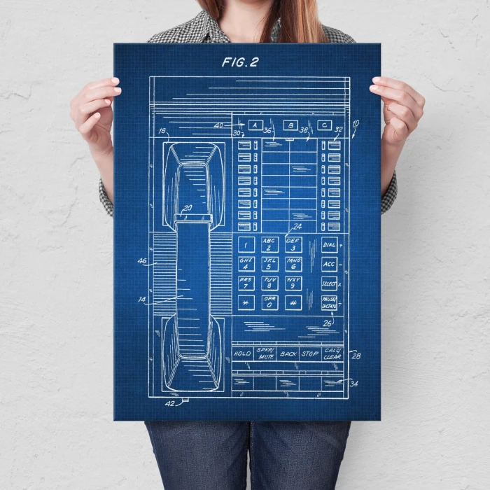 Plakat metalowy Telefon stacjonarny