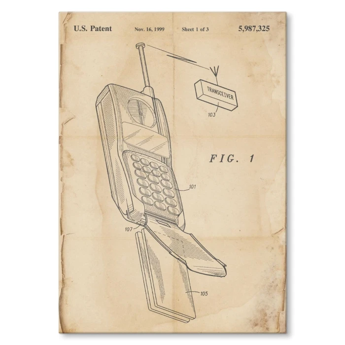 Plakat metalowy Telefon komórkowy