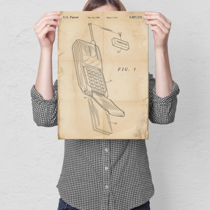 Plakat metalowy Telefon komórkowy