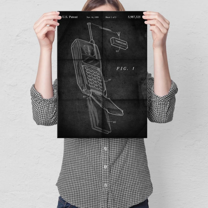 Plakat metalowy Telefon komórkowy