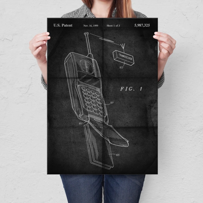 Plakat metalowy Telefon komórkowy