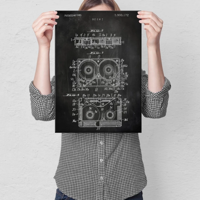 Plakat metalowy Taśma magnetyczna