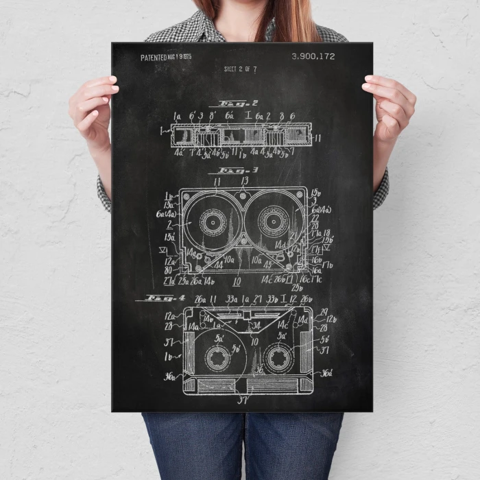 Plakat metalowy Taśma magnetyczna