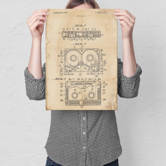 Plakat metalowy Taśma magnetyczna