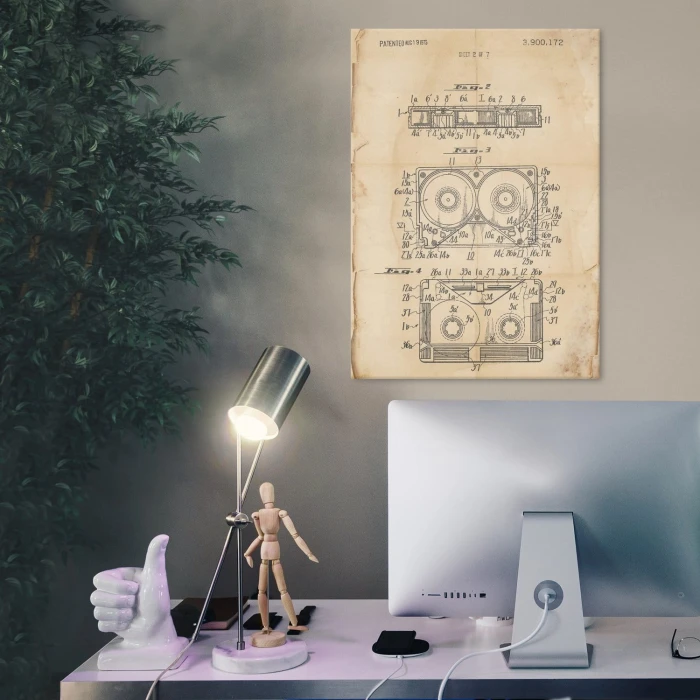 Plakat metalowy Taśma magnetyczna