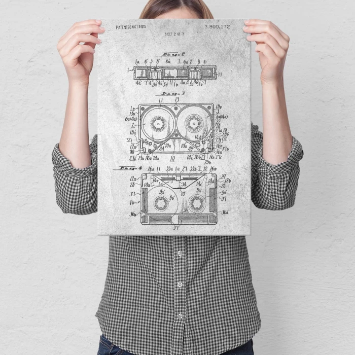 Plakat metalowy Taśma magnetyczna