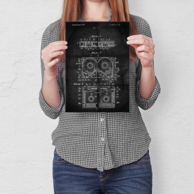 Plakat metalowy Taśma magnetyczna