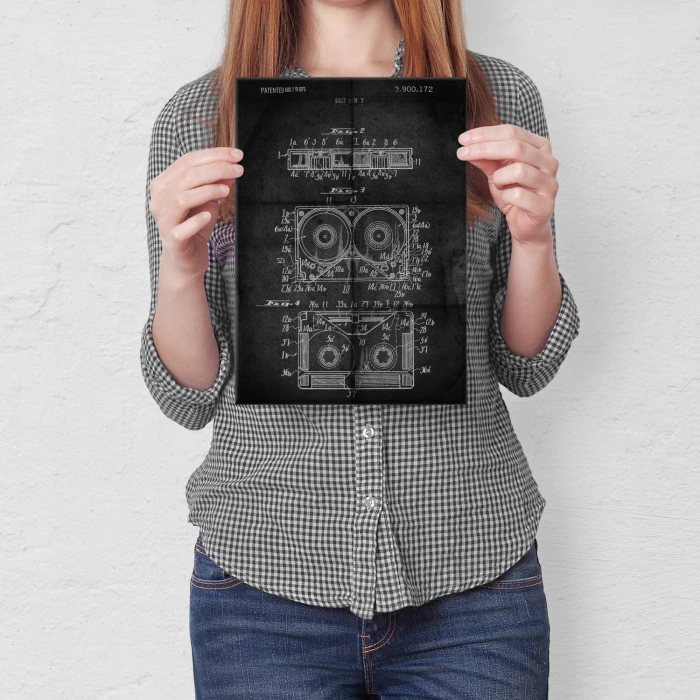 Plakat metalowy Taśma magnetyczna