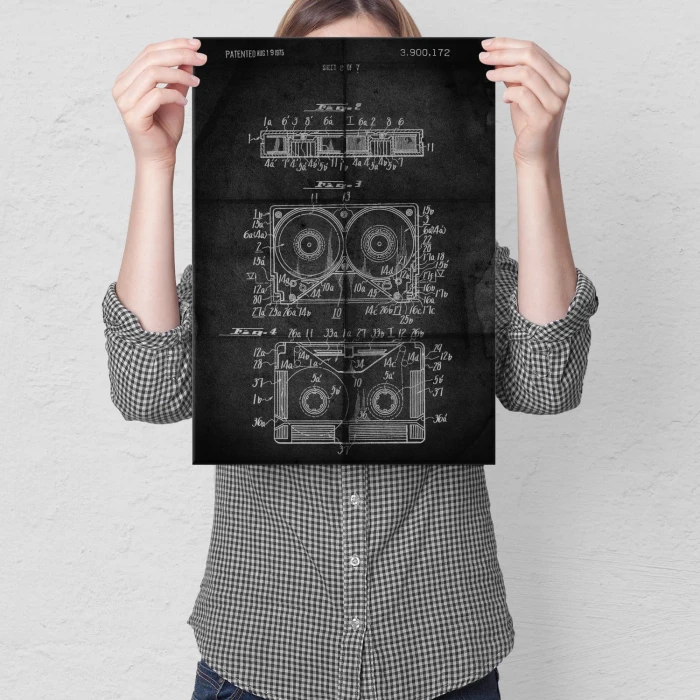 Plakat metalowy Taśma magnetyczna
