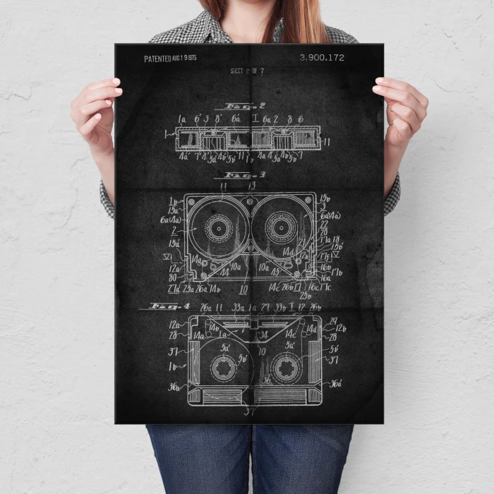 Plakat metalowy Taśma magnetyczna