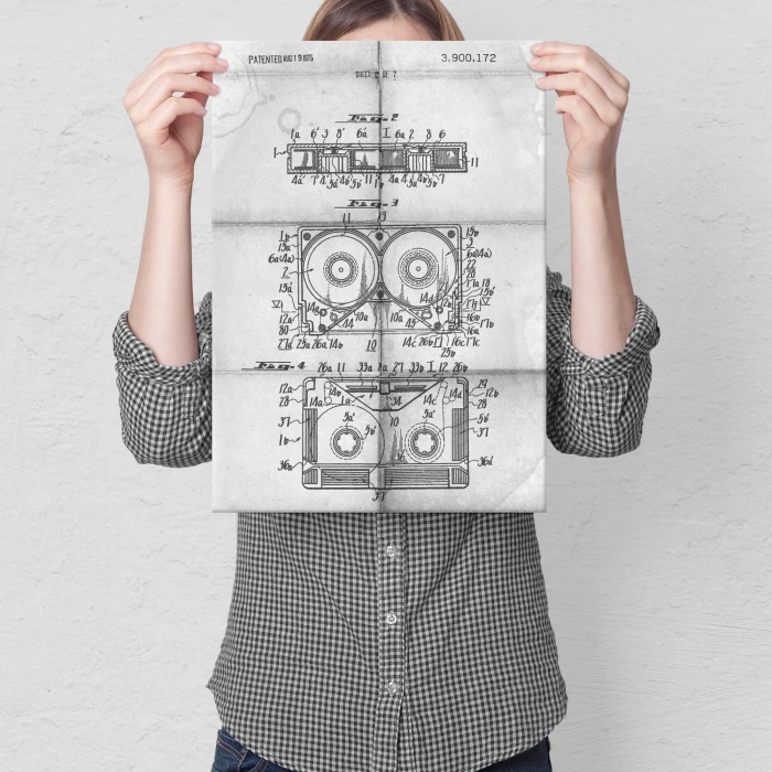 Plakat metalowy Taśma magnetyczna