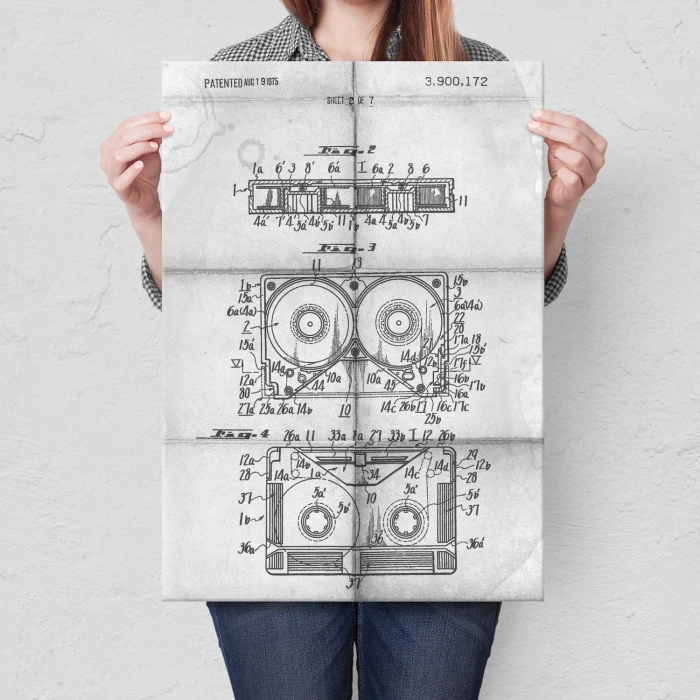 Plakat metalowy Taśma magnetyczna