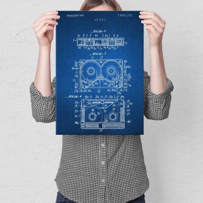 Plakat metalowy Taśma magnetyczna
