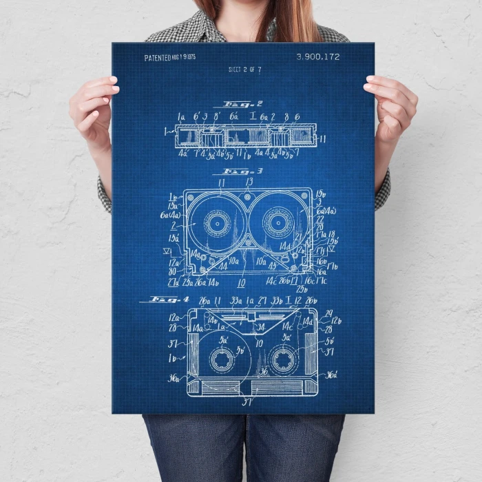 Plakat metalowy Taśma magnetyczna