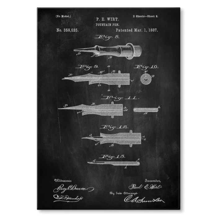 Plakat metalowy Pióro wieczne