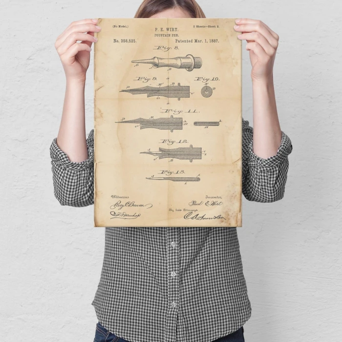 Plakat metalowy Pióro wieczne