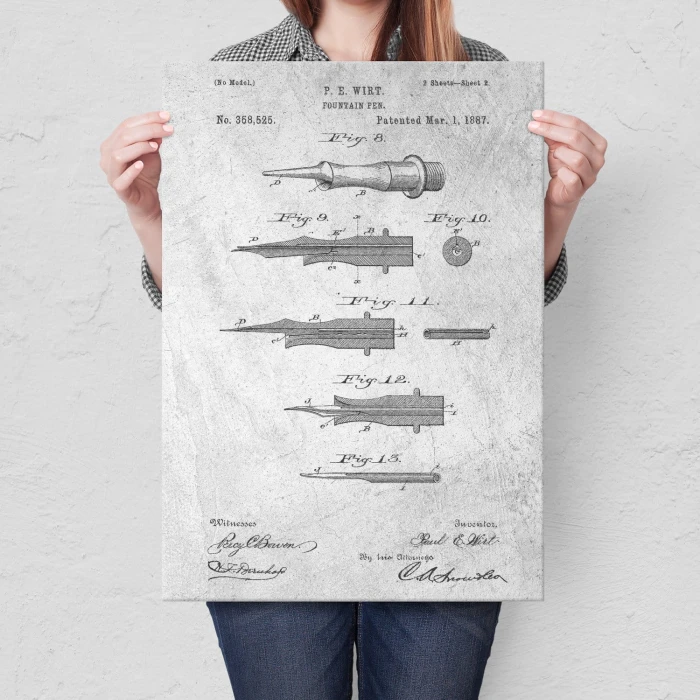 Plakat metalowy Pióro wieczne