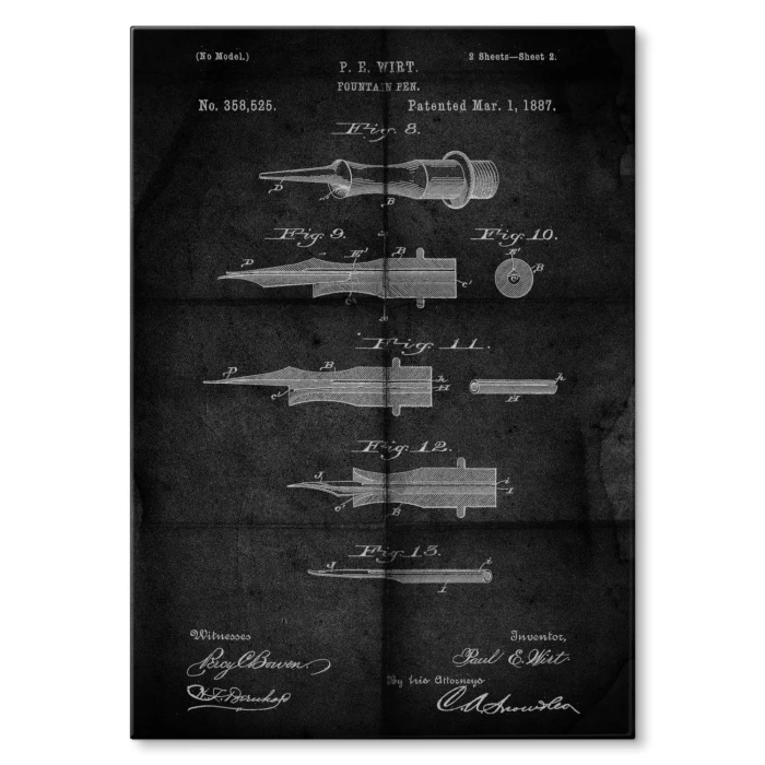 Plakat metalowy Pióro wieczne