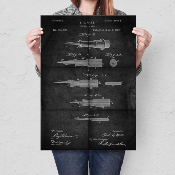 Plakat metalowy Pióro wieczne