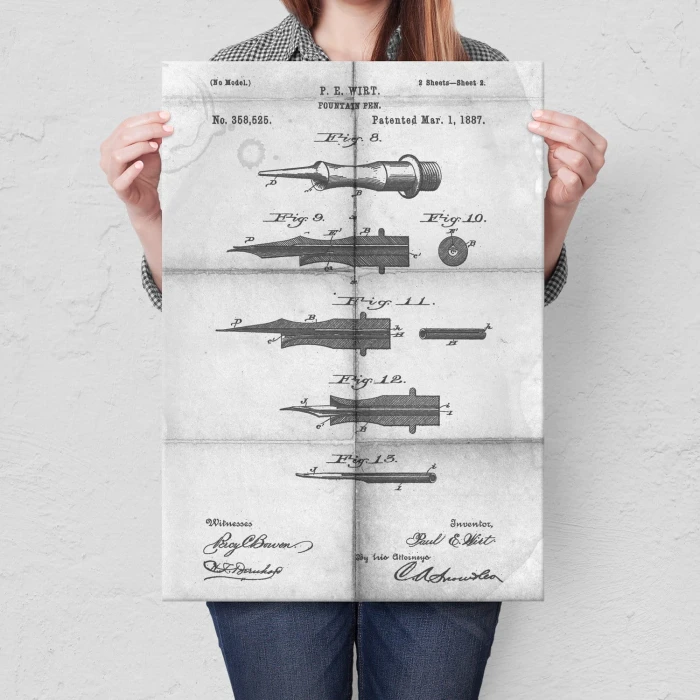 Plakat metalowy Pióro wieczne