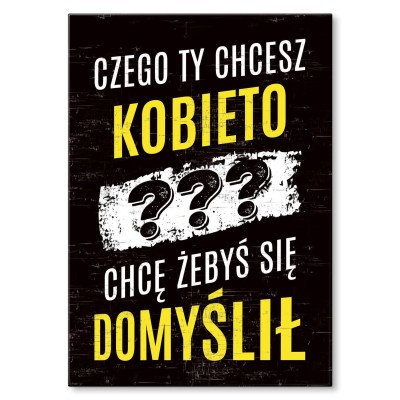 Plakat metalowy Domyśl się!