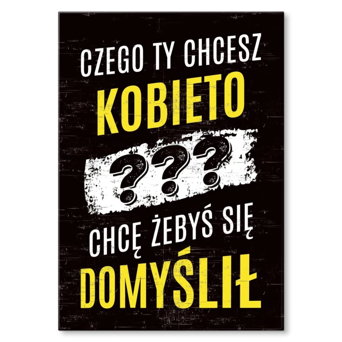 Plakat metalowy Domyśl się!