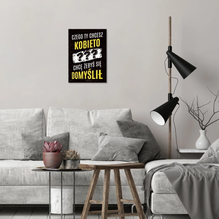 Plakat metalowy Domyśl się!