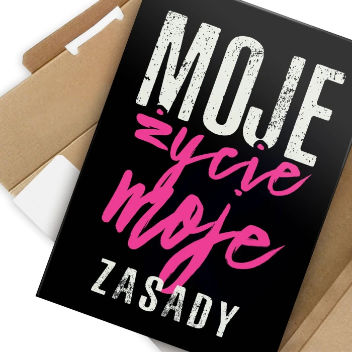Plakat metalowy Moje życie moje zasady Prezent