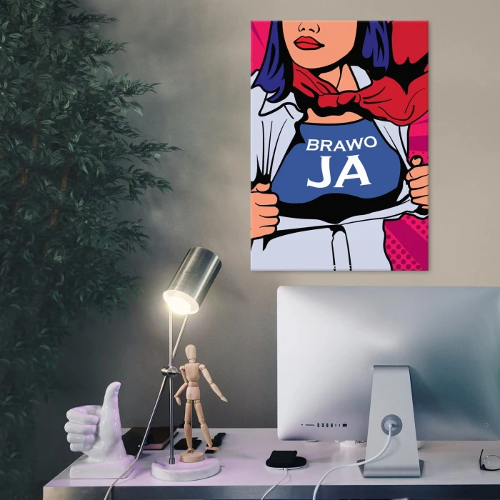Plakat metalowy Brawo ja Prezent