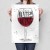 Plakat metalowy Save water drink wine