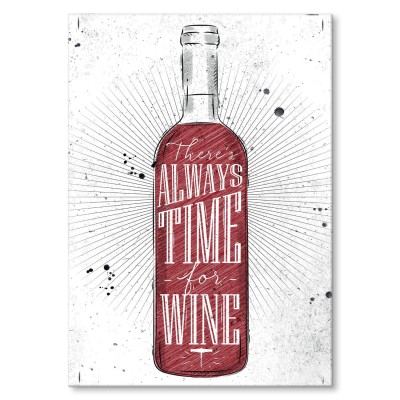 Plakat metalowy Time for wine