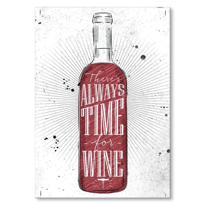 Plakat metalowy Time for wine