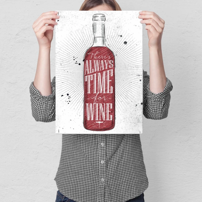 Plakat metalowy Time for wine
