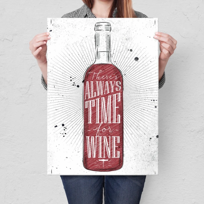 Plakat metalowy Time for wine